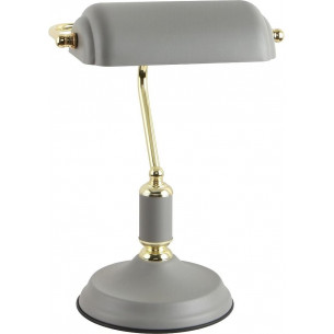 Roma grey&amp;gold banker's desk lamp ZumaLine