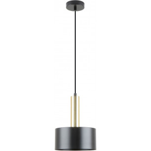 Lampa wisząca art deco Leo 20cm czarno-złota Zumaline