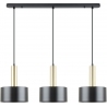 Leo 80cm black&amp;gold art deco 3-light pendant lamp ZumaLine