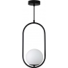 Lampy modern. Lampa wisząca szklana kula Costa Solo 20cm biało-czarna Step Into Design do salonu i sypialni