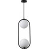 Lampy modern. Lampa wisząca szklana kula Costa Duo 20cm biało-czarna Step Into Design do salonu i sypialni