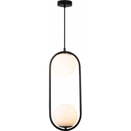 Lampa wisząca szklana kula Costa Duo 20cm biało-czarna Step Into Design