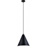 Rebel 23.5cm black&amp;white cone pendant lamp Emibig