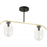 Lampy modern glamour. Stylowa Lampa sufitowa szklana Fines II 58,5cm przeźroczysty/złoty/czarny Emibig do salonu i kuchni