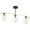 Lampy modern glamour. Stylowa Lampa sufitowa szklana Fines III 73,5cm przeźroczysty/złoty/czarny Emibig do salonu i kuchni