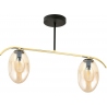 Lampy modern glamour. Stylowa Lampa sufitowa szklana Fines II 58,5cm bursztynowy/złoty/czarny Emibig do salonu i kuchni
