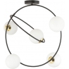 Lampy modern. Stylowa Lampa sufitowa szklane kule nowoczesne Stardom V 65cm biały/czarny Emibig do salonu