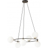 Lampy modern. Stylowa Lampa wisząca szklane kule nowoczesne Azura VI 75cm biały/czarny Emibig nad stół