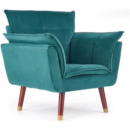 Rezzo dark green quilted upholstered armchair Halmar
