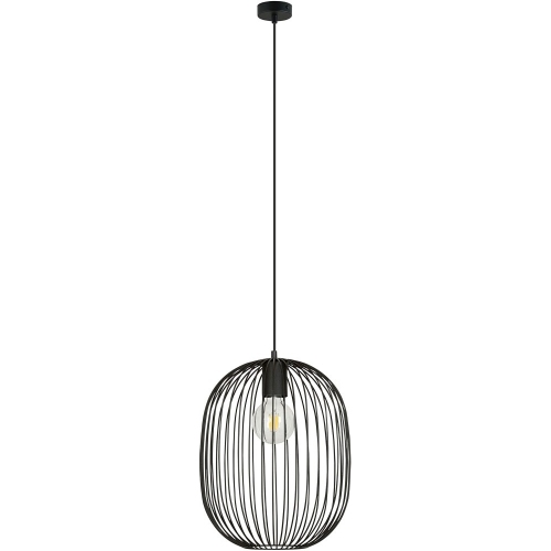 Lampy loft. Lampa wisząca druciana Onyx 33cm czarna Emibig nad stół