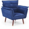 Rezzo navy blue quilted upholstered armchair Halmar