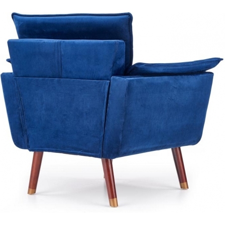 Rezzo navy blue quilted upholstered armchair Halmar