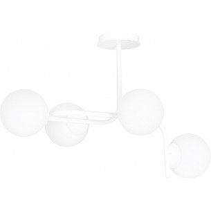 Kalf IV 72cm white glass spheres ceiling lamp Emibig