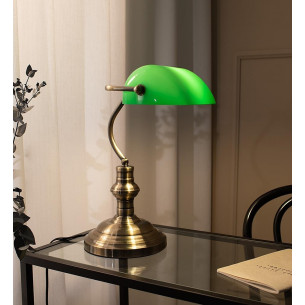 Stylish Bankers M green desk lamp Markslojd