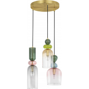 Oro III 41.7cm multicolor pendant decorative glass lamp