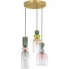 Lampy modern retro. Stylowa Lampa wisząca szklana dekoracyjna Oro III 41,7cm multikolor do salonu, kuchni i sypialni