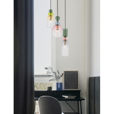 Lampa wisząca szklana dekoracyjna Oro III 41,7cm multikolor