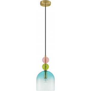 Oro 16cm blue&amp;green&amp;pink pendant decorative glass lamp