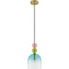 Oro 16cm blue&amp;green&amp;pink pendant decorative glass lamp