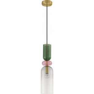 Oro 10.8cm grey&amp;pink&amp;green decorative glass pendant lamp