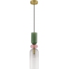 Oro 10.8cm grey&amp;pink&amp;green decorative glass pendant lamp