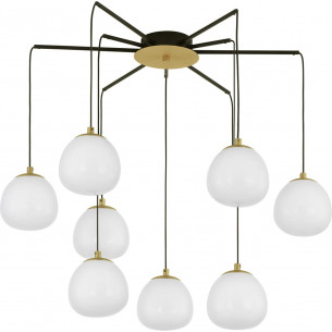 Ovum VIII 75cm white&amp;gold glass pendant lamp