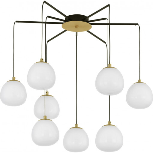 Ovum VIII 75cm white&amp;gold glass pendant lamp