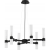 Epoch XII 70cm black matte&amp;transparent&amp;matte glass pendant glass chandelier