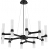 Epoch XX 85cm black matte&amp;transparent&amp;matte glass pendant glass chandelier