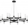 Epoch XXX 120cm black matte&amp;transparent&amp;matte glass pendant glass chandelier