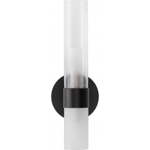 Epoch black matt&amp;transparent&amp;matte glass glass vertical wall lamp