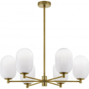 Lora VI 65cm white&amp;gold shades glass ceiling lamp