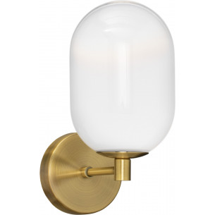 Lora white&amp;shades of gold retro glass wall lamp