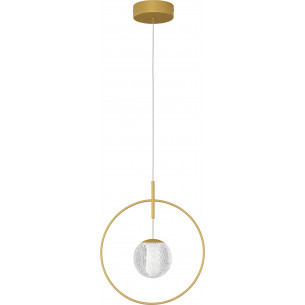 Ring Ball 30cm acrylic&amp;gold glamour pendant lamp