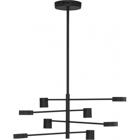 Lampy minimalistyczne. Lampa sufitowa 8 punktowa North LED 100cm czarna do salonu i nad stół