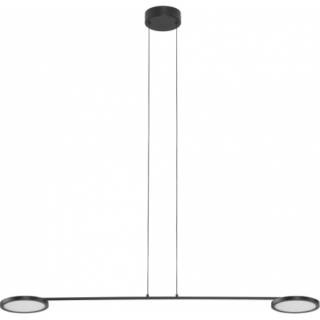 Lampy modern. Lampa wisząca nowoczesna 2 punktowa Field LED 100cm czarna do salonu