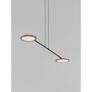 Field LED gold&amp;black modern 2-light pendant lamp 2