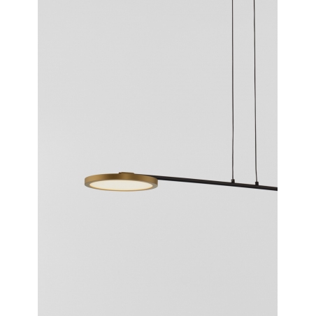 Lampy modern. Lampa wisząca nowoczesna 2 punktowa Field LED złoty/czarny do salonu