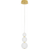 Eloise LED 10cm white opal&amp;gold glass globes glamour pendant lamp