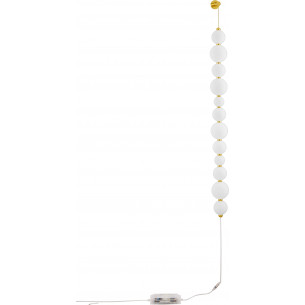 Eloise LED white opal&amp;gold glass globes glamour wall lamp