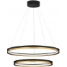 Davis II LED 80cm black&amp;gold brass round pendant lamp