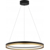 Davis LED 60cm black&amp;gold brass round pendant lamp