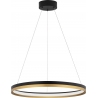 Lampy nowoczesne. Duża Lampa wisząca okrągła Davis LED 60cm czarny/złoty mosiądz do salonu i jadalni