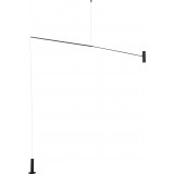 Lampy minimalistyczne. Lampa wisząca minimalistyczna Tone LED 185cm czarna do salonu