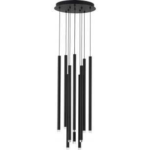 Navrati LED x 40.5cm black tubes pendant lamp