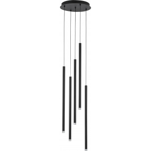 Navrati LED V 35.5cm black tubes pendant lamp