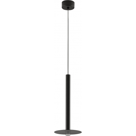 Lampy minimalistyczne. Lampa wisząca minimalistyczna Navrati LED 28cm czarna nad wyspę kuchenną i konsolę