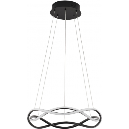 Lampy nowoczesne. Lampa wisząca nowoczesna Nanni LED 45cm czarna do salonu i jadalni