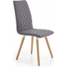 Stylowe Krzesło tapicerowane pikowane Fino K282 Popiel Halmar do jadalni, salonu i kuchni.