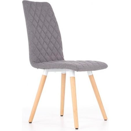Stylowe Krzesło tapicerowane pikowane Fino K282 Popiel Halmar do jadalni, salonu i kuchni.